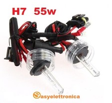 55W COPPIA LAMPADE BULBI RICAMBIO  KIT XENON XENO H7 6000K LUCE HID LAMPADINA 