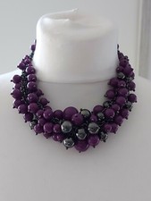 Collana di perline grigio