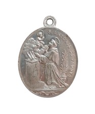 *HH* Medaglia Religiosa Votiva Devozionale San Antonio Da Padova Madonna 