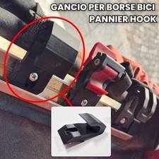 Gancio per borse laterali bici
