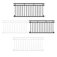 Ringhiera balcone parapetto balaustra vari misure in nero/bianco 90x184 / 90x225