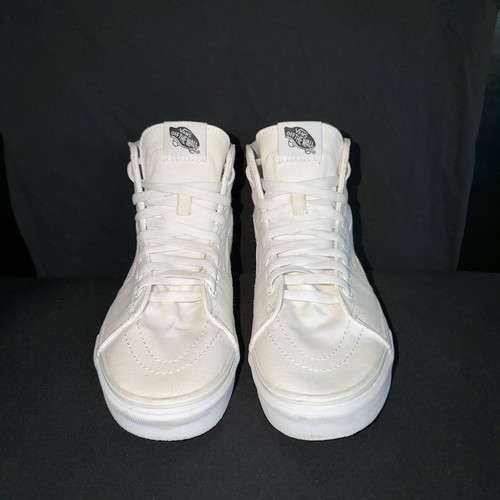 Vans white canvas sk8 - white, sk8-hi