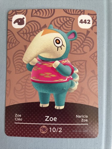 Zoe 442 carta amiibo animal - -,