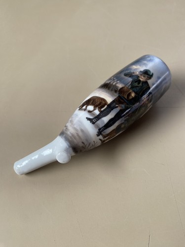 Pipa ceramica cacciatori epoca - pipa,