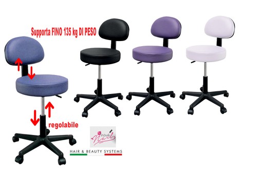 Sgabello sedia con schienale - sgabello,