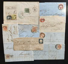 LB7 Curioso LOTTO N. 10 LETTERE FRAMMENTI ANTICHI STATI ITALIANI  qualità mista 