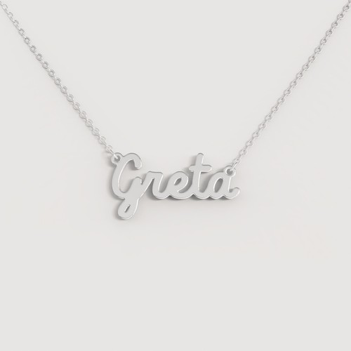 Collana nome donna acciaio - collana,