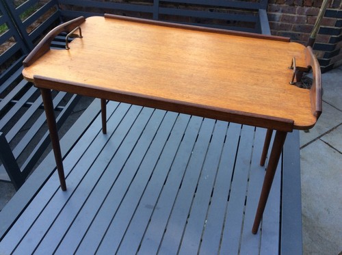 Raro tavolo vassoio teak metà - raro,