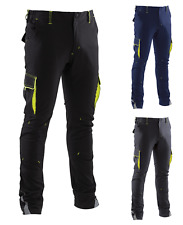 Pantaloni da lavoro elasticizzati stretch slim-fit nero grigio blu DPI 1a categ.