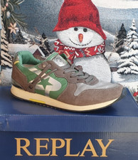 SCARPA  REPLAY JUAN fashion Sneaker tg 42 verde  Autunno Inverno primavera