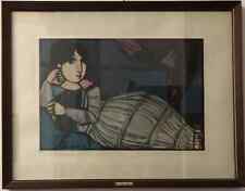 Domenico Cantatore, ODALISCA, fotolitografia, cm 20x28, con cornice 