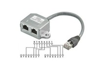 SPLITTER Cavo di Rete Ethernet RJ45 Cat5e FTP LAN Adattatore Patch per ADSL PC