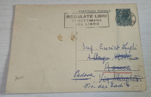 Cartolina 1953 roma padova - cartolina,