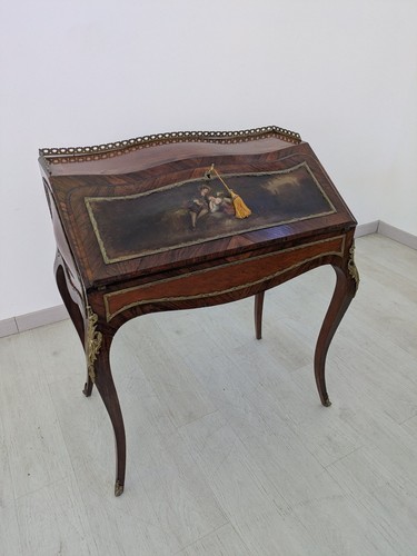 Scrittoio legno dipinto - -,