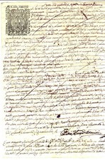 1725 GENOVA Prestito a mercante Pietro Battista ARMERIGO con pegno in pellami