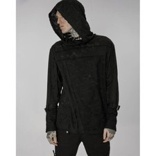 Top con cappuccio Punk Rave - Starstruck Gothic Punk Distressed
