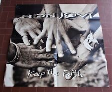 Poster BON JOVI Keep the faith PROMO Album Manifesto 98x98 cm  Pubblicità Italy