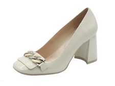 NeroGiardini E409491D Vernice Latte Decoltè elegante per Donna con taccone alto