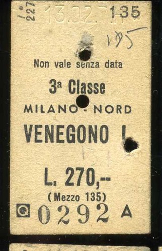 Biglietto treno ferrovia - biglietto,