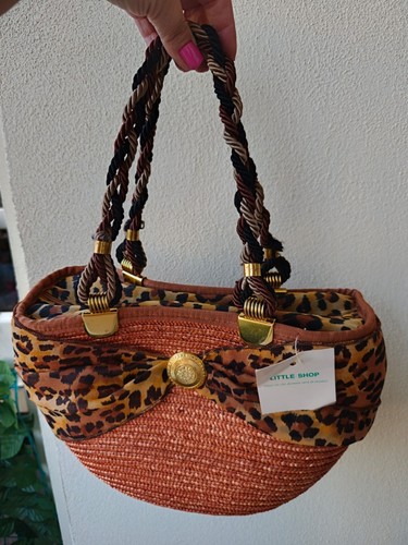 Borsetta paglia marrone - borsetta,