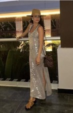 ABITO MIDI ZARA ARGENTO