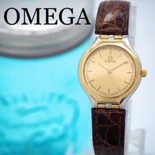 Orologio da donna Omega in buone condizioni simbolo oro con scatola K18YG OME...