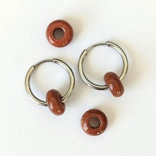 Orecchini cerchi argentati in