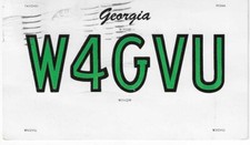 Scheda radio QSL 1951 Augusta