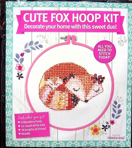 Cute fox hoop cross - cute,
