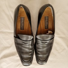 Ferragamo Mocassini pelle nera taglia 10 UK = 44 IT con dusty bag