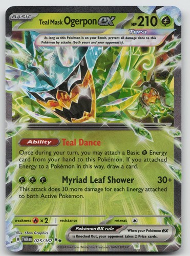 Teal mask ogerpon 025 - ex, 025/167