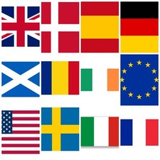 Lotto Bandiere Delle Nazioni 135x95 SVE,SCO,ITA,DAN,USA,IRL,FRA,ROM,GER,SPA,GRB