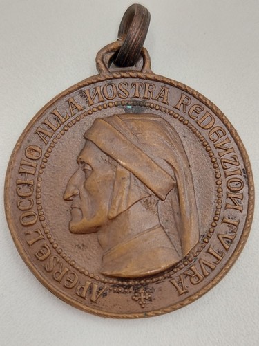 Medaglia commemorativa dante - medaglia,