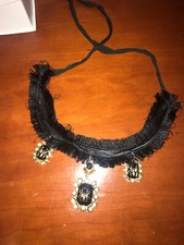 Collana Mariuccia  Donna In Tessuto Con Ciondoli Swaroski