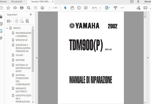 Manuale officina yamaha tdm - officina,