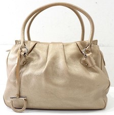 Salvatore Ferragamo Borsa a mano Tote Purse Gancini Pelle Oro Autentica