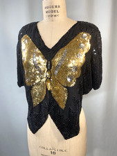 Top paillettes vintage TAGLIA