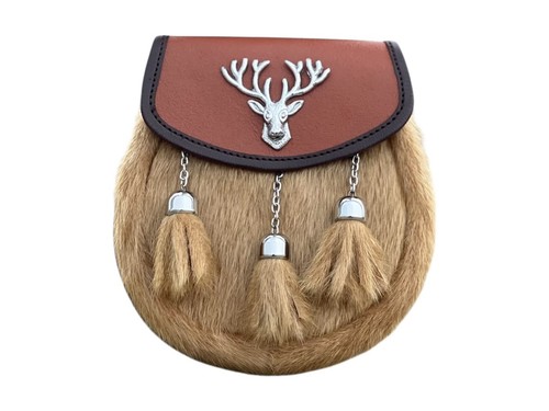 Sporran scozzese pelle con - scozzese,