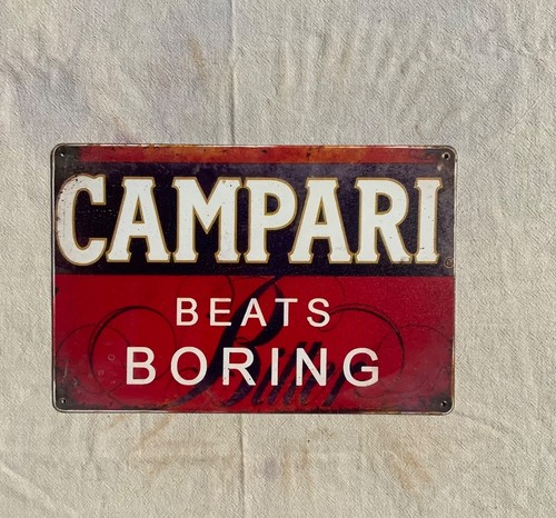 Insegna metallo campari - insegna,