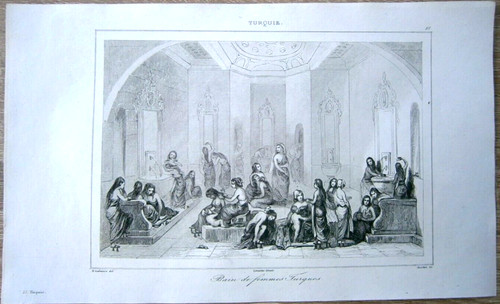 1840 print turkish - turkish, bath