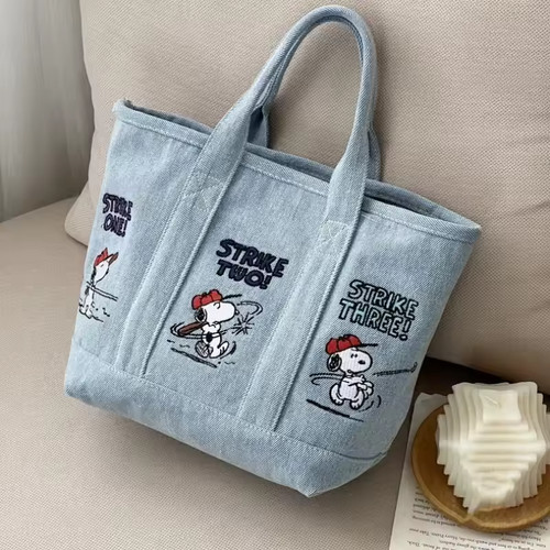 Borsa tela ricamata cartoon - tela,
