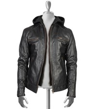 Giacca pelle nera con