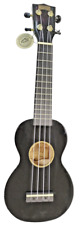 Mahalo Ukulele Soprano Nero Lucido Custodia Inclusa Legno Sengon Regalo Rainbow