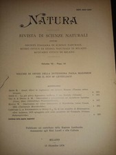 Natura. Rivista di Scienze