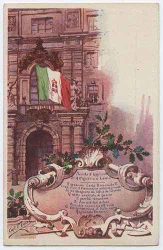 Cartolina militare scuola - cartolina,