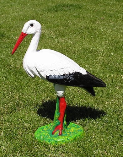 Statua cicogna nido - ,