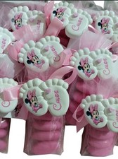 bomboniera nascita Minnie Bimba Piedini Calamita Battesimo Baby Shower