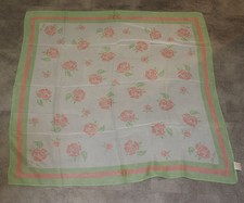 FOULARD LUCIANO SOPRANI ROSA ROSE SCARF 90 X 90 CM CM STOLA STOLE SCIARPA    