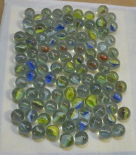 BIGLIE COLORATE IN VETRO, 100 PEZZI [JB04]