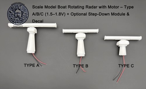 Scale model boat - boat, rotating